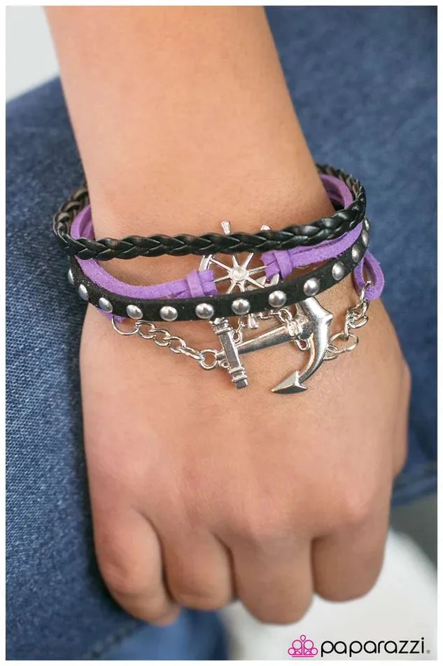 Paparazzi Ring Anchors Away Purple Paparazzi Jewelry Rings