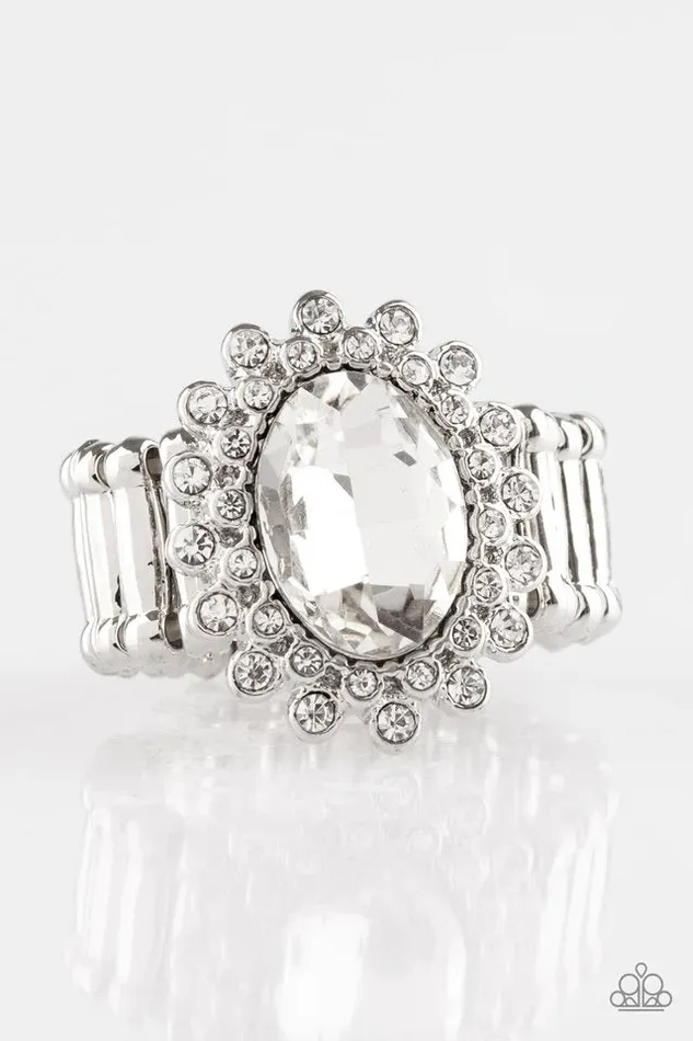 Paparazzi Ring Castle Chic White Paparazzi Jewelry Rings