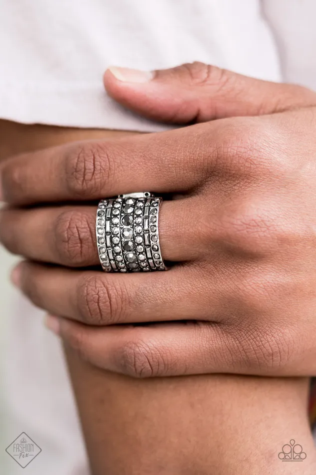 Paparazzi Ring Fashion Fix April 2021 Target Locked Silver Paparazzi Jewelry Rings