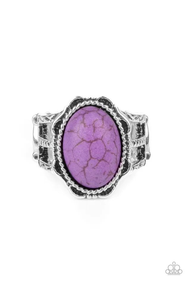 Paparazzi Ring Flowering Dunes Purple Paparazzi Jewelry Rings