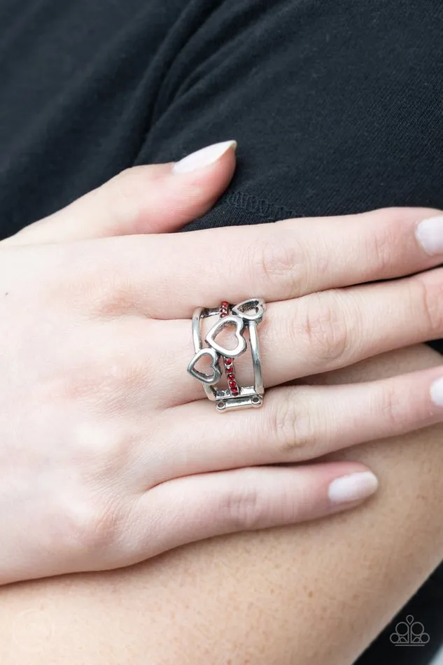 Paparazzi Ring Give Me AMOR Red Paparazzi Jewelry Rings