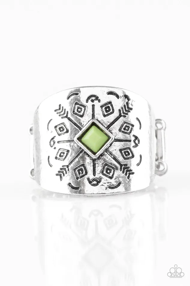 Paparazzi Ring Here Today Gone TomARROW Green Paparazzi Jewelry Rings