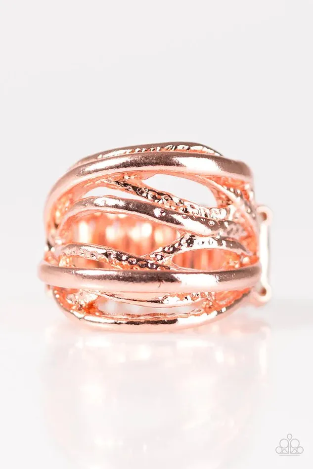 Paparazzi Ring Industrial Empire Copper Paparazzi Jewelry Rings