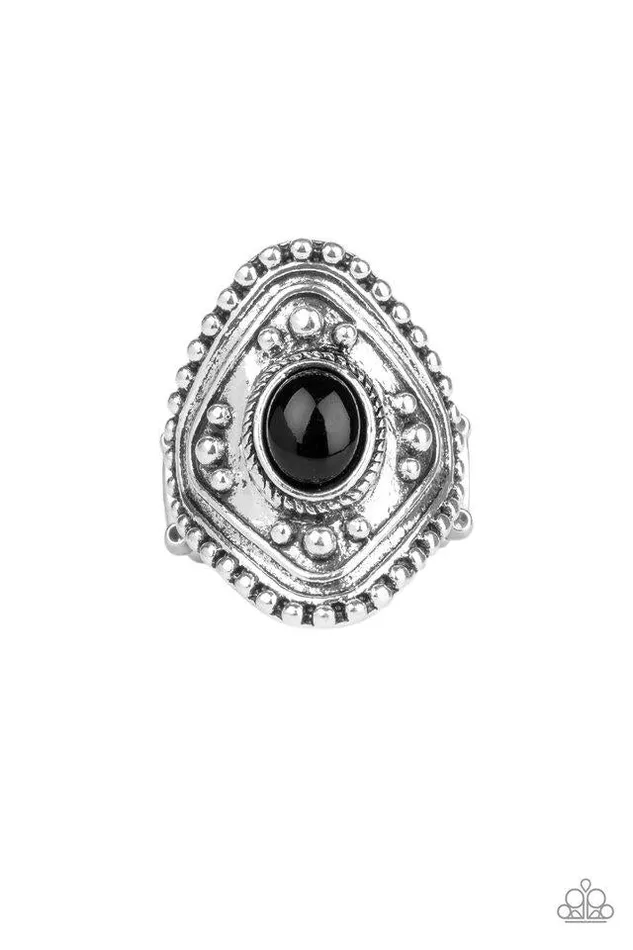 Paparazzi Ring Rogue Ramble Black Paparazzi Jewelry Rings
