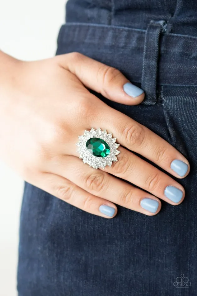 Paparazzi Ring Secret Garden Glow Green Paparazzi Jewelry Rings