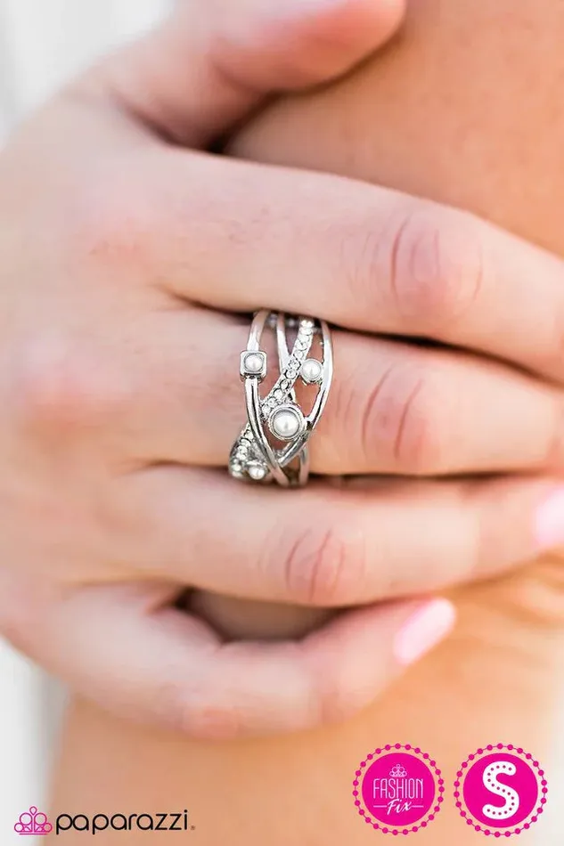 Paparazzi Ring The Pearly Gates White Paparazzi Jewelry Rings