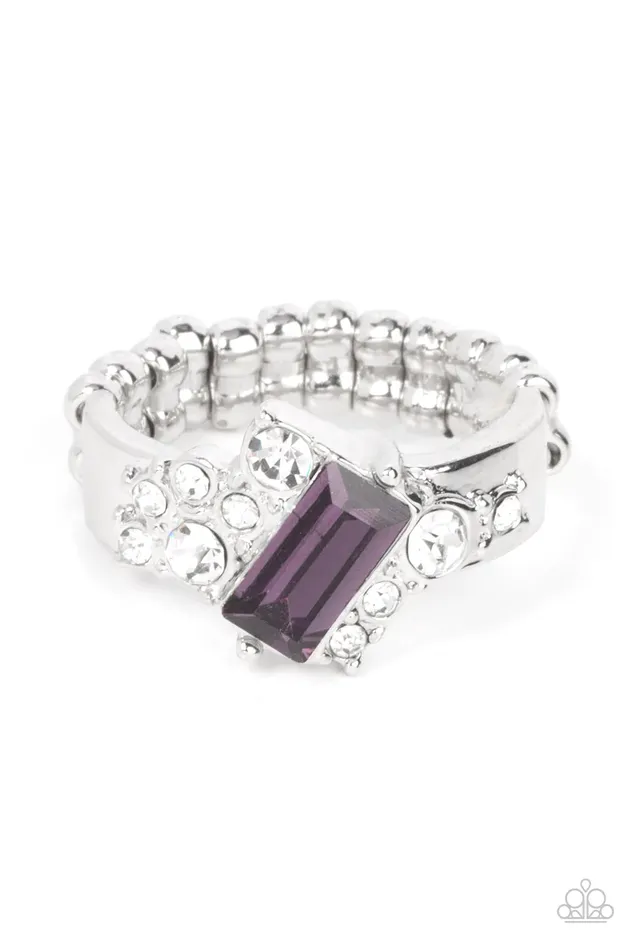 Paparazzi Ring Tip the Balance Purple Paparazzi Jewelry Rings