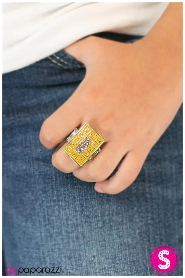 Paparazzi Ring Tomb Raider Yellow Paparazzi Jewelry Rings