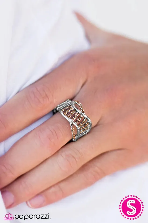 Paparazzi Ring Top of the Social Ladder Brown Paparazzi Jewelry Rings