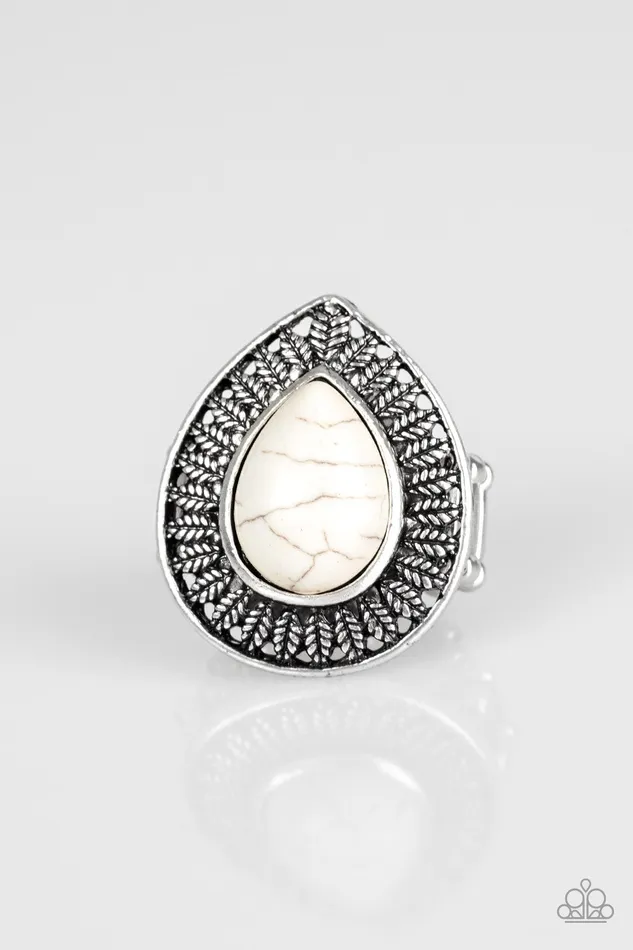 Paparazzi Ring Totally Tropicana White Paparazzi Jewelry Rings
