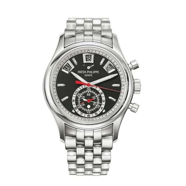 Patek Philippe Grand Complications Annual Calendar Flyback Chronograph 405mm Watch Ref 59601A010 Black Dial Stainless Steel Bracelet Patek Philippe Bracelets Patek Philippe Grand Complications Annual Calendar Flyback Chronograph 405mm Watch Ref 59601A010 Black Dial Stainless Steel Bracelet Patek Philippe Bracelets