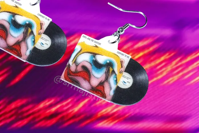 READY TO SHIP Amyl and the Sniffers Comfort to Me Vinyl Album Handmade Earrings Sam Makes Things Earrings