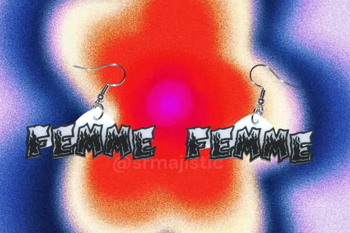 READY TO SHIP Butch and Femme Retro Flame Handmade Earrings Sam Makes Things Earrings READY TO SHIP Butch and Femme Retro Flame Handmade Earrings Sam Makes Things Earrings