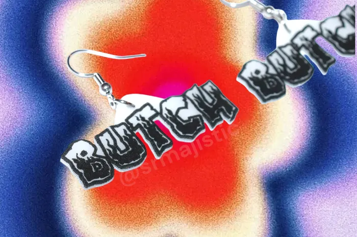 READY TO SHIP Butch and Femme Retro Flame Handmade Earrings Sam Makes Things Earrings