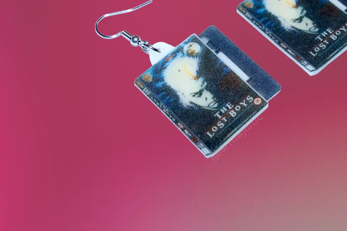 READY TO SHIP The Lost Boys 1987 Movie VHS style Handmade Earrings Sam Makes Things Earrings READY TO SHIP The Lost Boys 1987 Movie VHS style Handmade Earrings Sam Makes Things Earrings