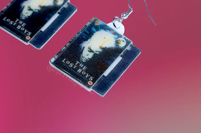 READY TO SHIP The Lost Boys 1987 Movie VHS style Handmade Earrings Sam Makes Things Earrings READY TO SHIP The Lost Boys 1987 Movie VHS style Handmade Earrings Sam Makes Things Earrings