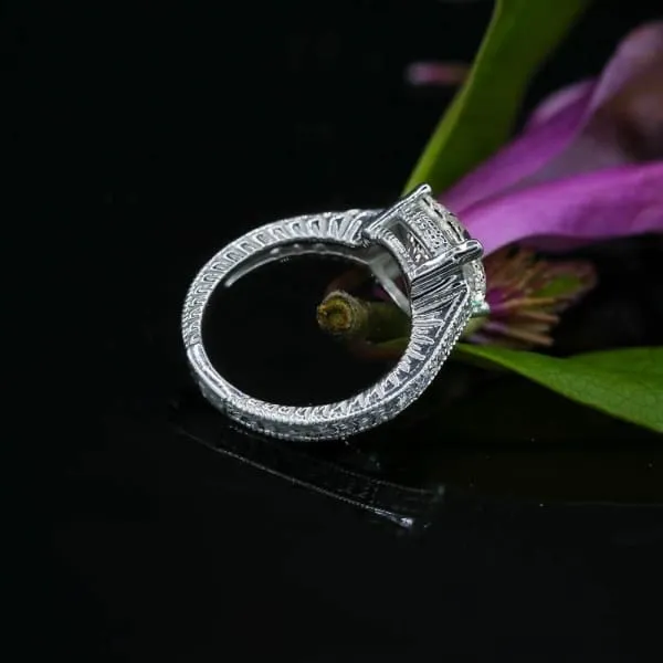 Rings Diamond Source NYC Diamond Engagement Ring Set in 14K White Gold 348ct tw Round Brilliant Natural Diamonds