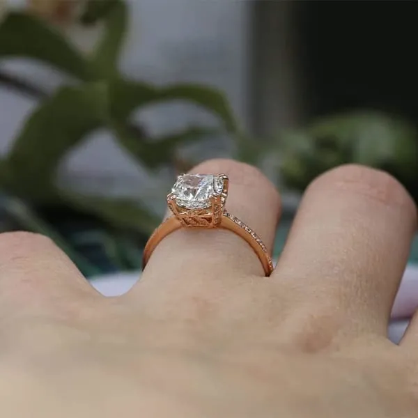Rings Diamond Source NYC GIA Certified Unique Engagement Ring Set in 14K Rose Gold 220ct tw Cushion Cut Round Brilliant Natural Diamonds Rings Diamond Source NYC GIA Certified Unique Engagement Ring Set in 14K Rose Gold 220ct tw Cushion Cut Round Brilliant Natural Diamonds