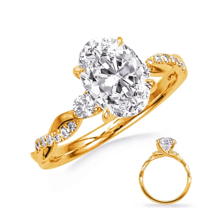 Rings Engagement Collections 14K Yellow Gold Diamond Semimount Ring