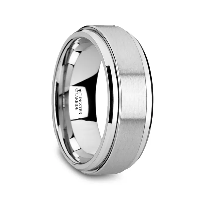 Rings Mens Bands Tungsten Carbide Spinner Ring