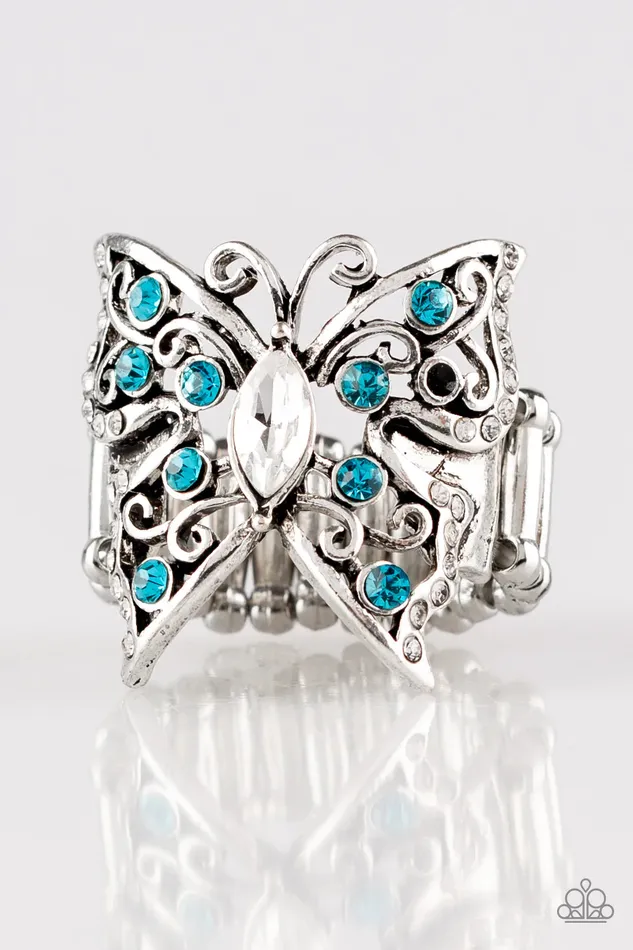 Rings Paparazzi Jewelry Paparazzi Ring Butterfly Bliss Blue