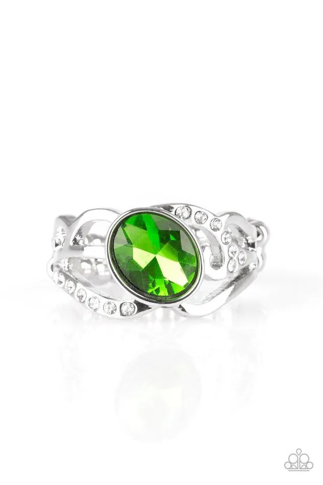 Rings Paparazzi Jewelry Paparazzi Ring Couldnt Care FLAWLESS Green