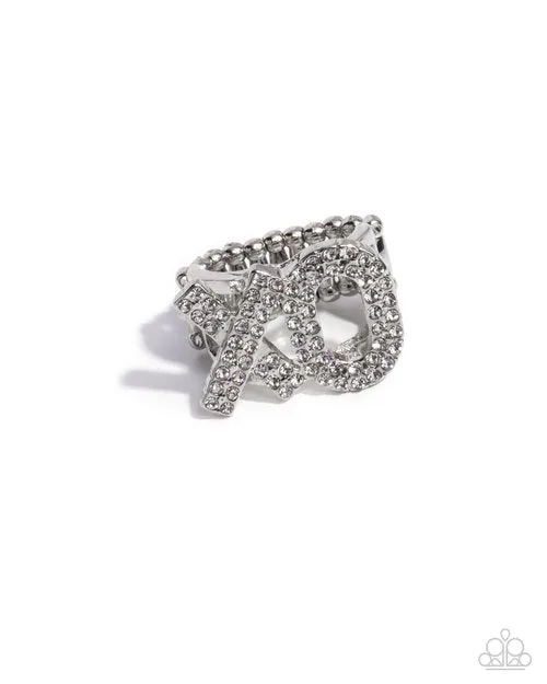 Rings Paparazzi Jewelry Paparazzi Ring French Kisses White Rings Paparazzi Jewelry Paparazzi Ring French Kisses White