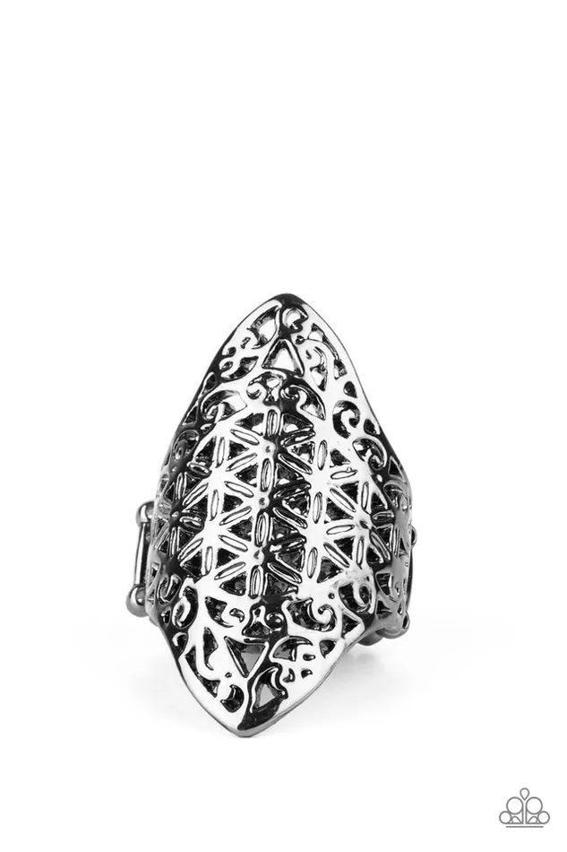 Rings Paparazzi Jewelry Paparazzi Ring FRILL Ride Black Rings Paparazzi Jewelry Paparazzi Ring FRILL Ride Black