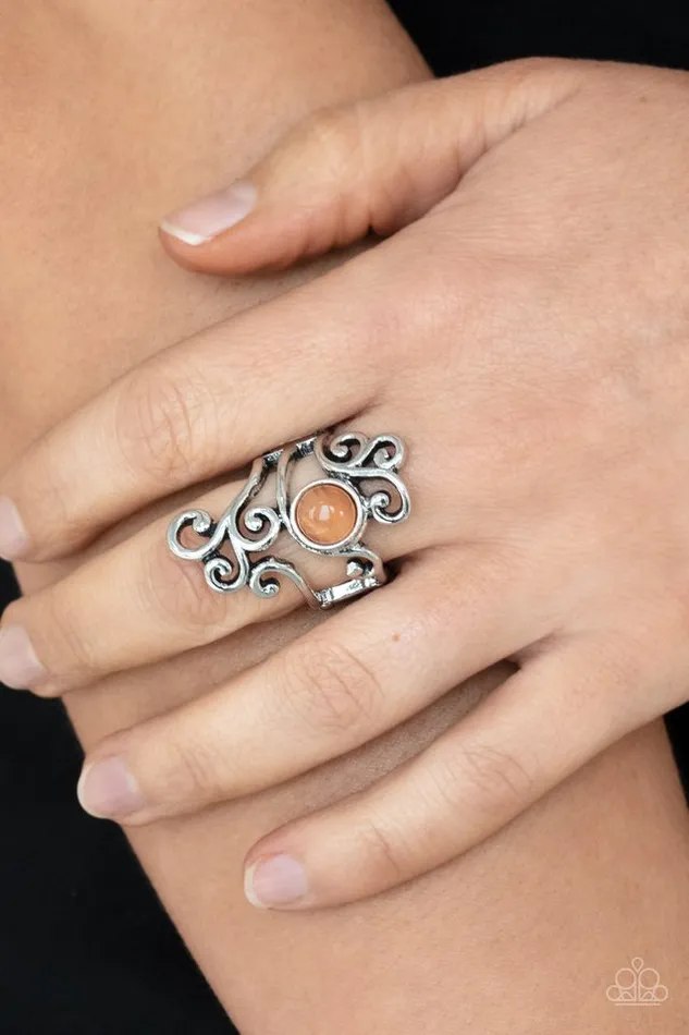 Rings Paparazzi Jewelry Paparazzi Ring Glimmering Grapevines Orange