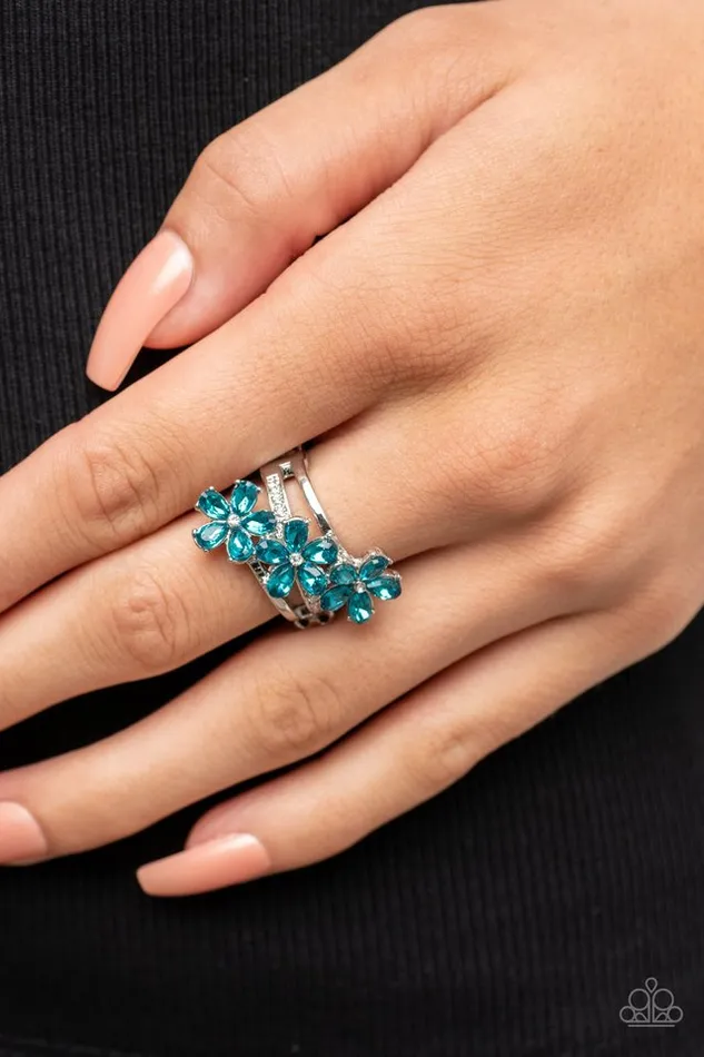 Rings Paparazzi Jewelry Paparazzi Ring Posh Petals Blue