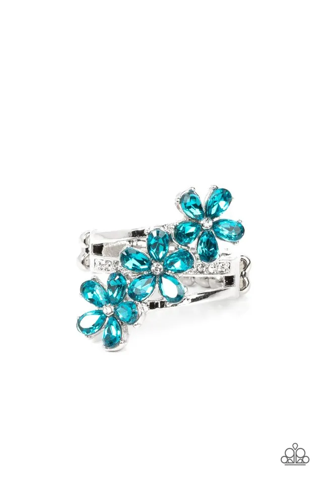 Rings Paparazzi Jewelry Paparazzi Ring Posh Petals Blue Rings Paparazzi Jewelry Paparazzi Ring Posh Petals Blue
