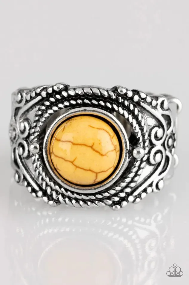 Rings Paparazzi Jewelry Paparazzi Ring Stand Your Ground Yellow