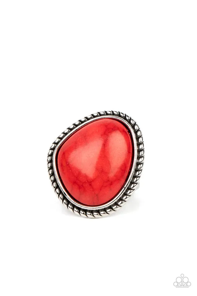 Rings Paparazzi Ring Take the High RODEO Red Paparazzi Jewelry Rings Paparazzi Ring Take the High RODEO Red Paparazzi Jewelry