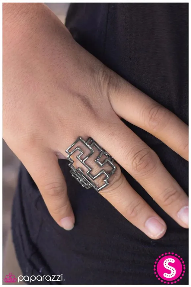 Rings Paparazzi Ring Thats Puzzling Black Paparazzi Jewelry
