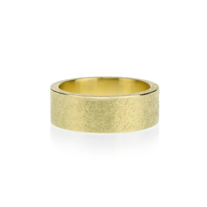 Rings Todd Reed Todd Reed 18K Yellow Gold Brushed 8mm Band
