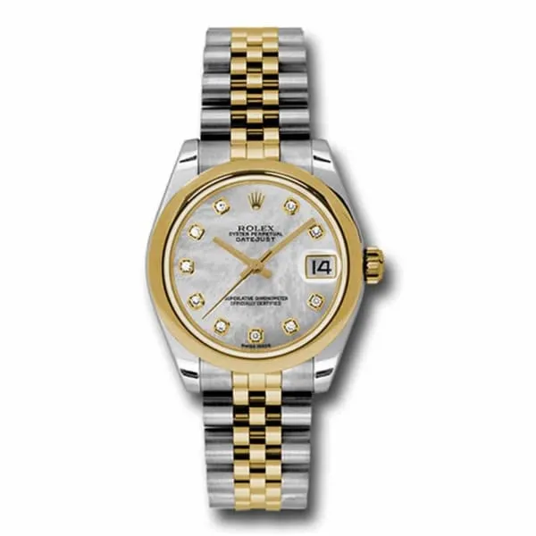 Rolex Bracelets Rolex Datejust 31mm Ref 178243 mdj White Mother of Pearl Diamond Dial Two Tone Stainless Steel 18K Yellow Gold Jubilee Bracelet Womens Watch Rolex Bracelets Rolex Datejust 31mm Ref 178243 mdj White Mother of Pearl Diamond Dial Two Tone Stainless Steel 18K Yellow Gold Jubilee Bracelet Womens Watch