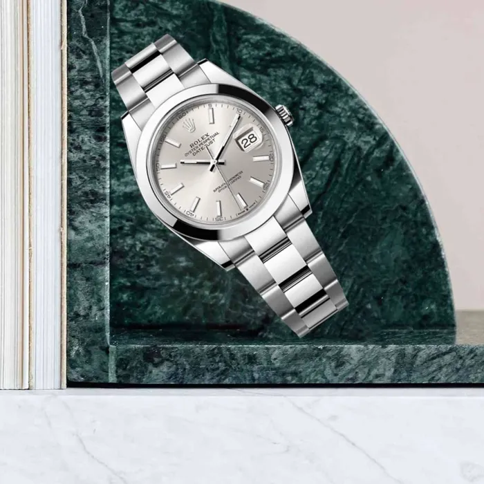 Rolex Bracelets Rolex Datejust 41mm Ref 1263000003 Silver Dial Stainless Steel Oyster Bracelet Mens Watch