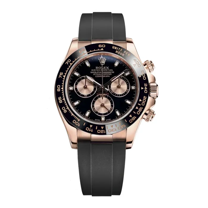 Rolex Cosmograph Daytona 40mm Ref 116515ln0017 Black Rose Index Dial Ceramic Bezel 18K Rose Gold Case Black Oysterflex Bracelet Mens Watch Rolex Bracelets Rolex Cosmograph Daytona 40mm Ref 116515ln0017 Black Rose Index Dial Ceramic Bezel 18K Rose Gold Case Black Oysterflex Bracelet Mens Watch Rolex Bracelets