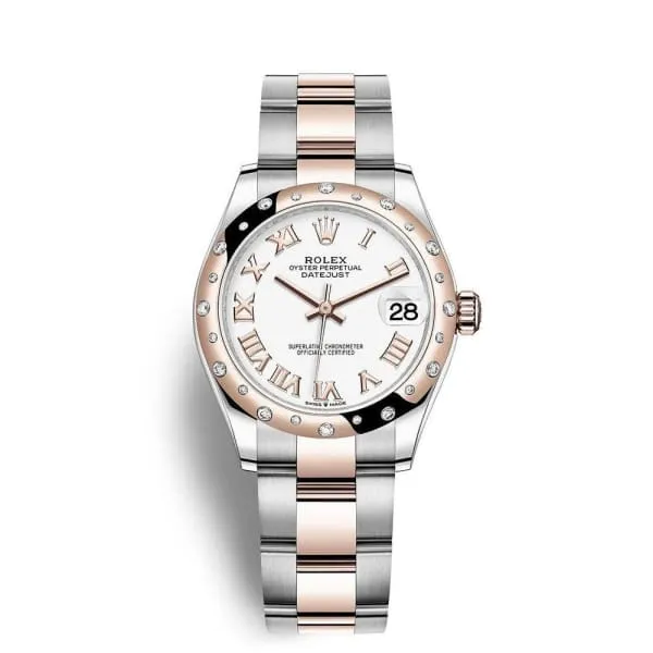 Rolex Datejust 31mm Ref 278341rbr0001 White Roman Dial Diamond Bezel Two Tone Stainless Steel 18K Rose Gold Oyster Bracelet Womens Watch Rolex Bracelets Rolex Datejust 31mm Ref 278341rbr0001 White Roman Dial Diamond Bezel Two Tone Stainless Steel 18K Rose Gold Oyster Bracelet Womens Watch Rolex Bracelets
