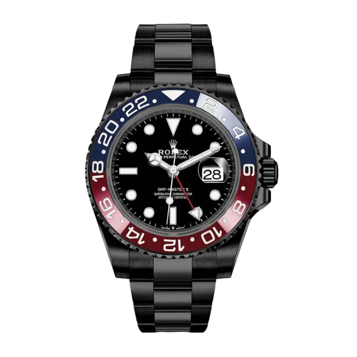 Rolex GMTMaster II Pepsi 40mm Ref 126710blro0002 Black Dial Red Blue Bezel PVD Stainless Steel Oyster Bracelet Rolex Bracelets Rolex GMTMaster II Pepsi 40mm Ref 126710blro0002 Black Dial Red Blue Bezel PVD Stainless Steel Oyster Bracelet Rolex Bracelets