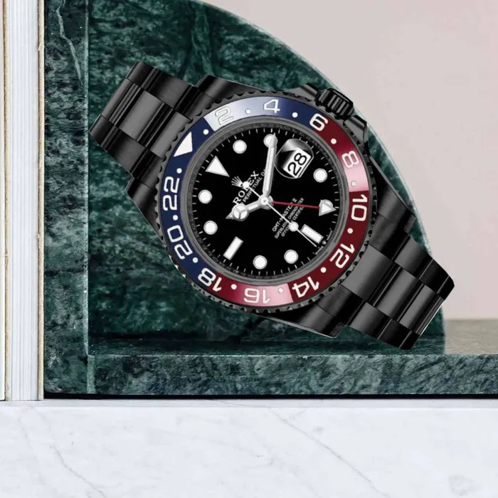 Rolex GMTMaster II Pepsi 40mm Ref 126710blro0002 Black Dial Red Blue Bezel PVD Stainless Steel Oyster Bracelet Rolex Bracelets