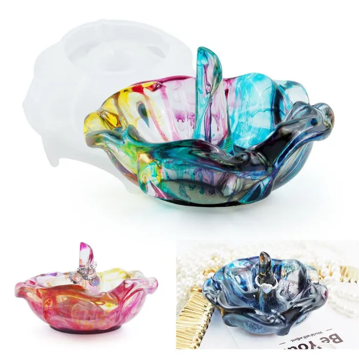 Rose Shape Ring Holder Resin Mold IntoResin Rings