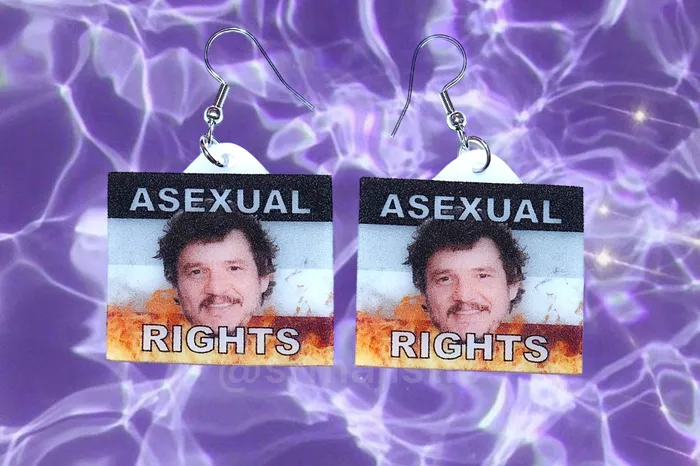 Sam Makes Things Asexual Collection of Flaming Pride Flag Handmade Earrings Earrings Sam Makes Things Asexual Collection of Flaming Pride Flag Handmade Earrings Earrings
