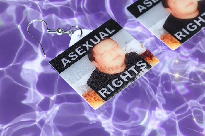 Sam Makes Things Asexual Collection of Flaming Pride Flag Handmade Earrings Earrings Sam Makes Things Asexual Collection of Flaming Pride Flag Handmade Earrings Earrings