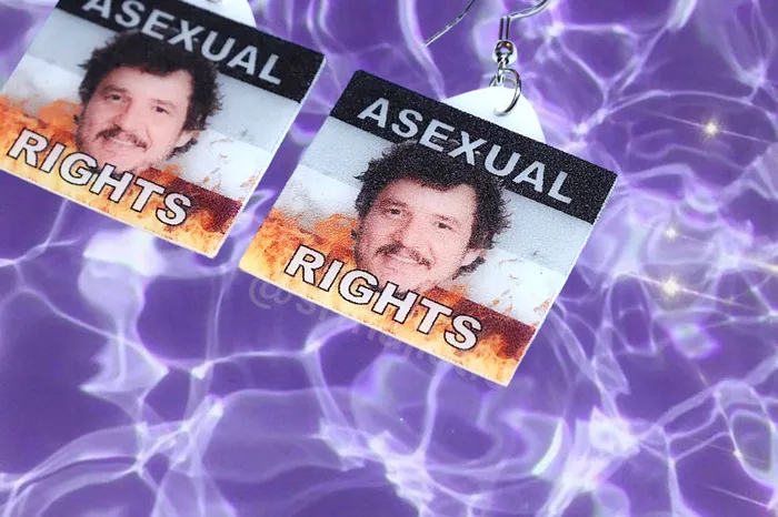 Sam Makes Things Asexual Collection of Flaming Pride Flag Handmade Earrings Earrings Sam Makes Things Asexual Collection of Flaming Pride Flag Handmade Earrings Earrings