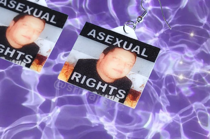 Sam Makes Things Asexual Collection of Flaming Pride Flag Handmade Earrings Earrings Sam Makes Things Asexual Collection of Flaming Pride Flag Handmade Earrings Earrings