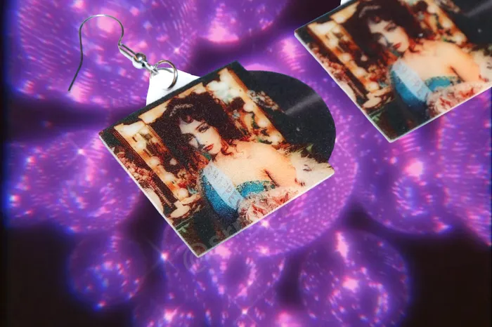 Sam Makes Things Earrings Chappell Roan The Rise and Fall of a Midwest Princess Vinyl Album Handmade Earrings Sam Makes Things Earrings Chappell Roan The Rise and Fall of a Midwest Princess Vinyl Album Handmade Earrings