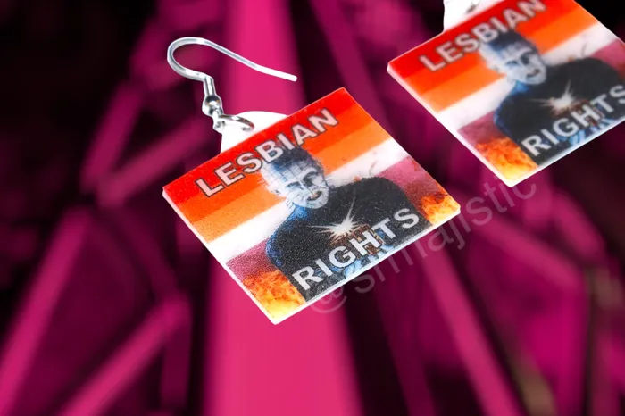 Sam Makes Things Earrings Hellraiser Pinhead Collection of Flaming Pride Flags Handmade Earrings Sam Makes Things Earrings Hellraiser Pinhead Collection of Flaming Pride Flags Handmade Earrings