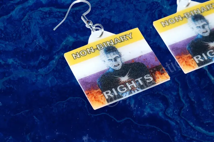 Sam Makes Things Earrings Hellraiser Pinhead Collection of Flaming Pride Flags Handmade Earrings Sam Makes Things Earrings Hellraiser Pinhead Collection of Flaming Pride Flags Handmade Earrings