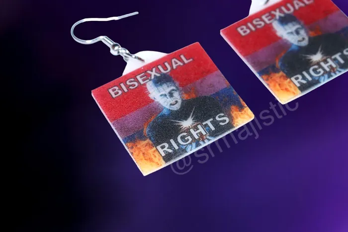 Sam Makes Things Earrings Hellraiser Pinhead Collection of Flaming Pride Flags Handmade Earrings Sam Makes Things Earrings Hellraiser Pinhead Collection of Flaming Pride Flags Handmade Earrings